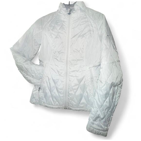 Nike Women’s Quilted Puffer Jacket – White Lightweight Zip-Up (Size S) - Picture 1 of 5